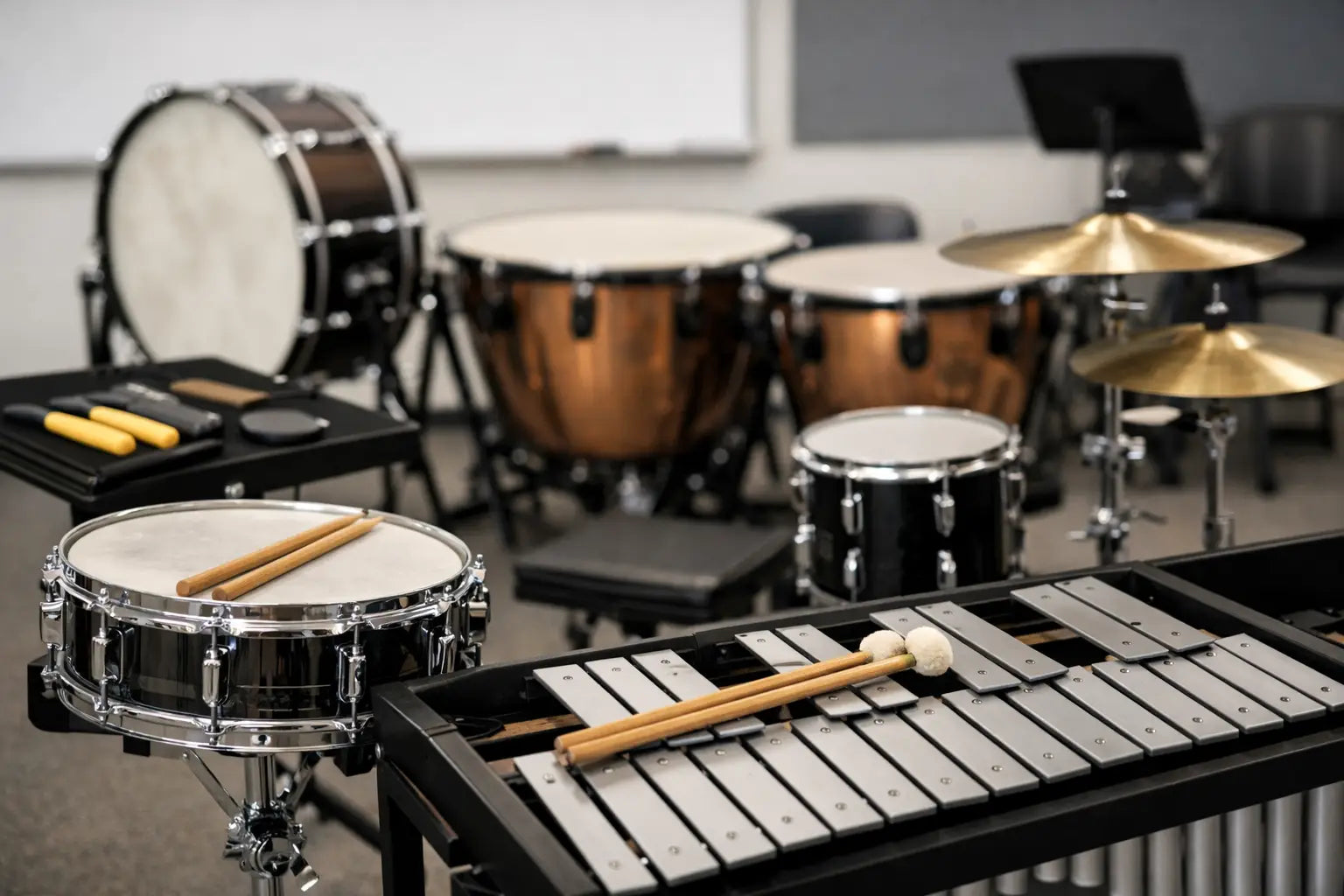 Student Percussion Setup Example for School