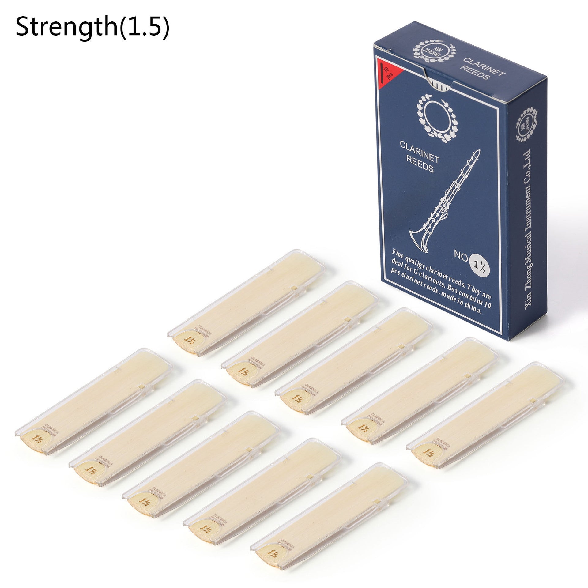 10-piece Clarinet Reeds In Various Hardnesses