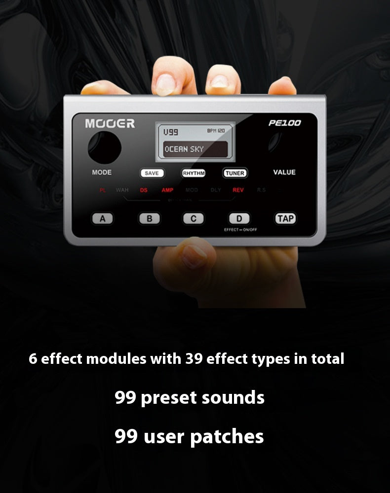 Desktop Guitar Multi Effects Device Electric Guitar Built-in Drum Machine