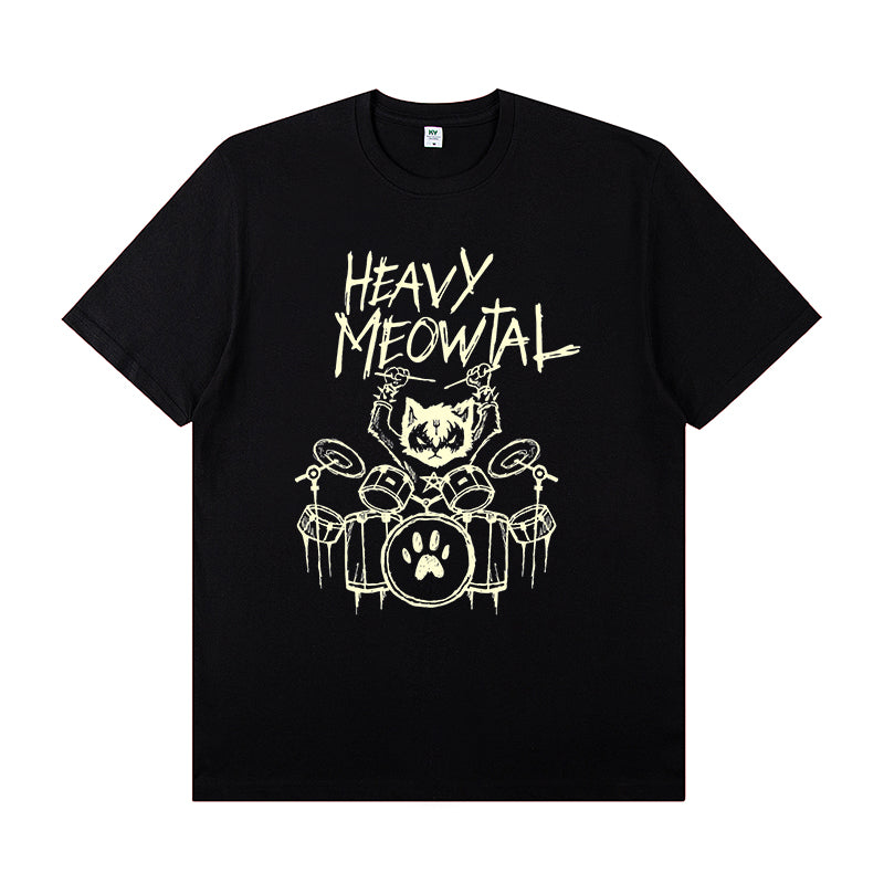 Drum Set Drum Stick Pattern Men's Short-sleeved T-shirt