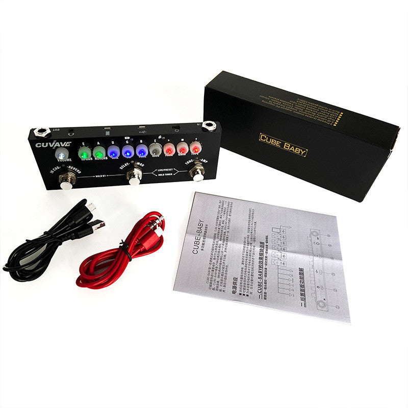 Electric Guitar Effector Single Multifunctional Portable Mobile Phone Recording Combination Integrated Effector Built-In Sound Card Internal Recording