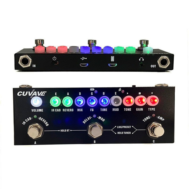 Electric Guitar Effector Single Multifunctional Portable Mobile Phone Recording Combination Integrated Effector Built-In Sound Card Internal Recording