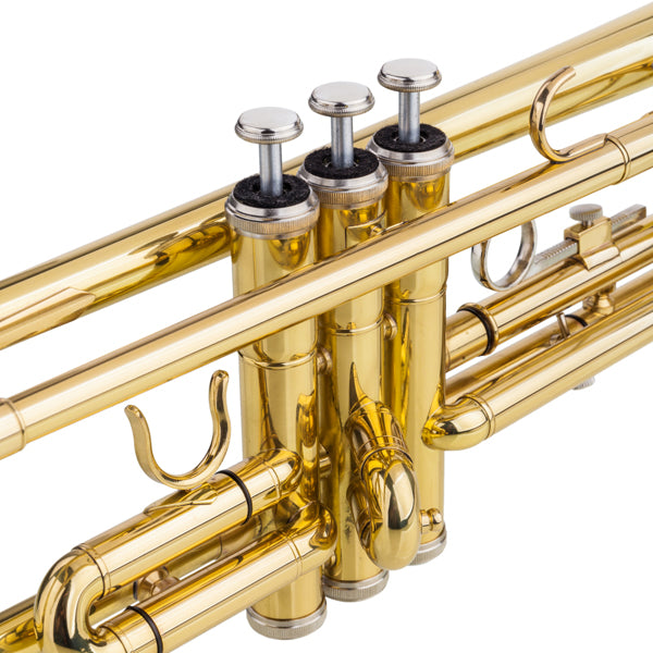 Drop B Tone Adjustable Trumpet Gloves Set Plaint Golden