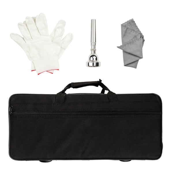 Drop B Tone Adjustable Trumpet Gloves Set Plaint Golden