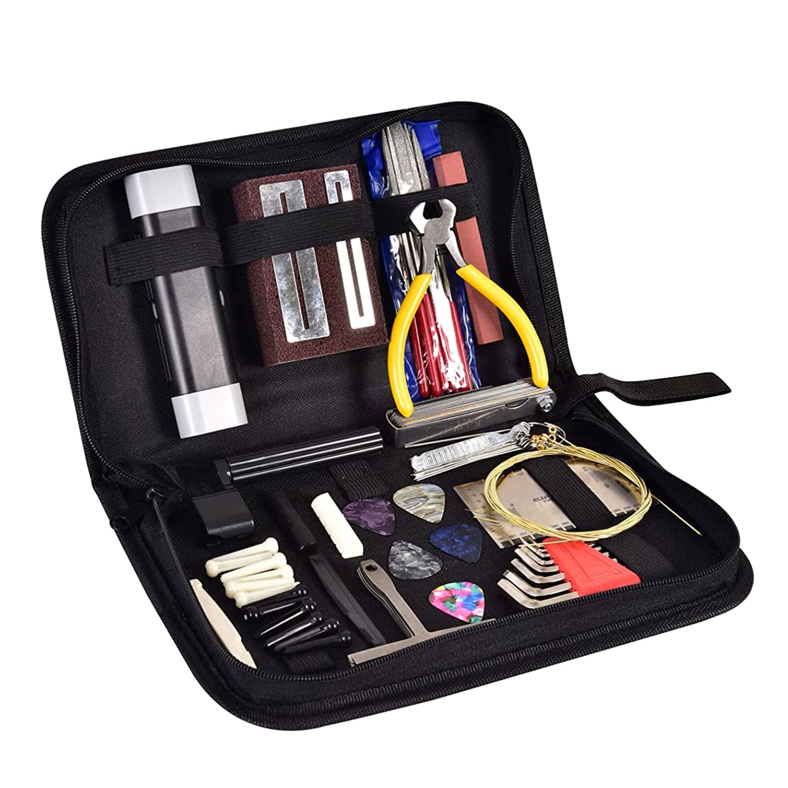 Guitar Repair And Maintenance Kit 74 Pieces Measuring Strings Replacement Suit