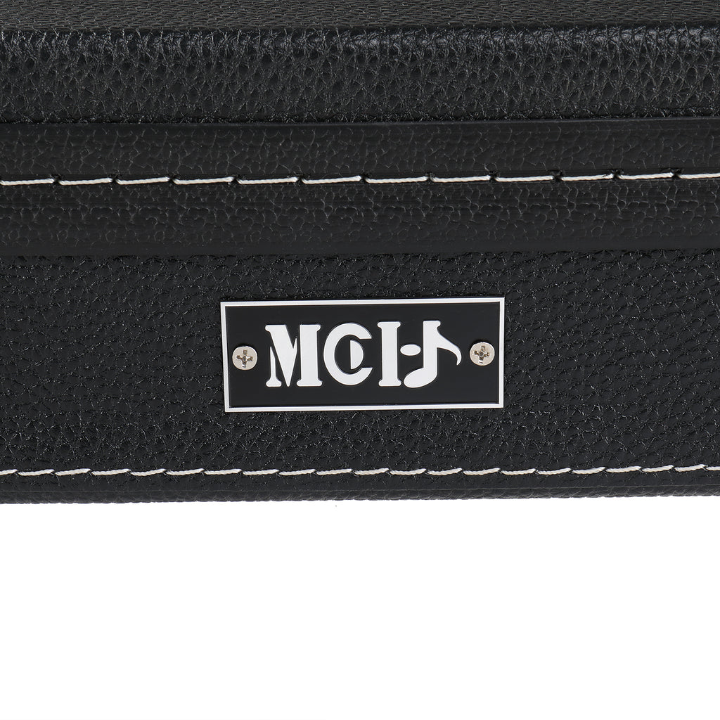 PVC Square Angle Black Electric Guitar Leather Box