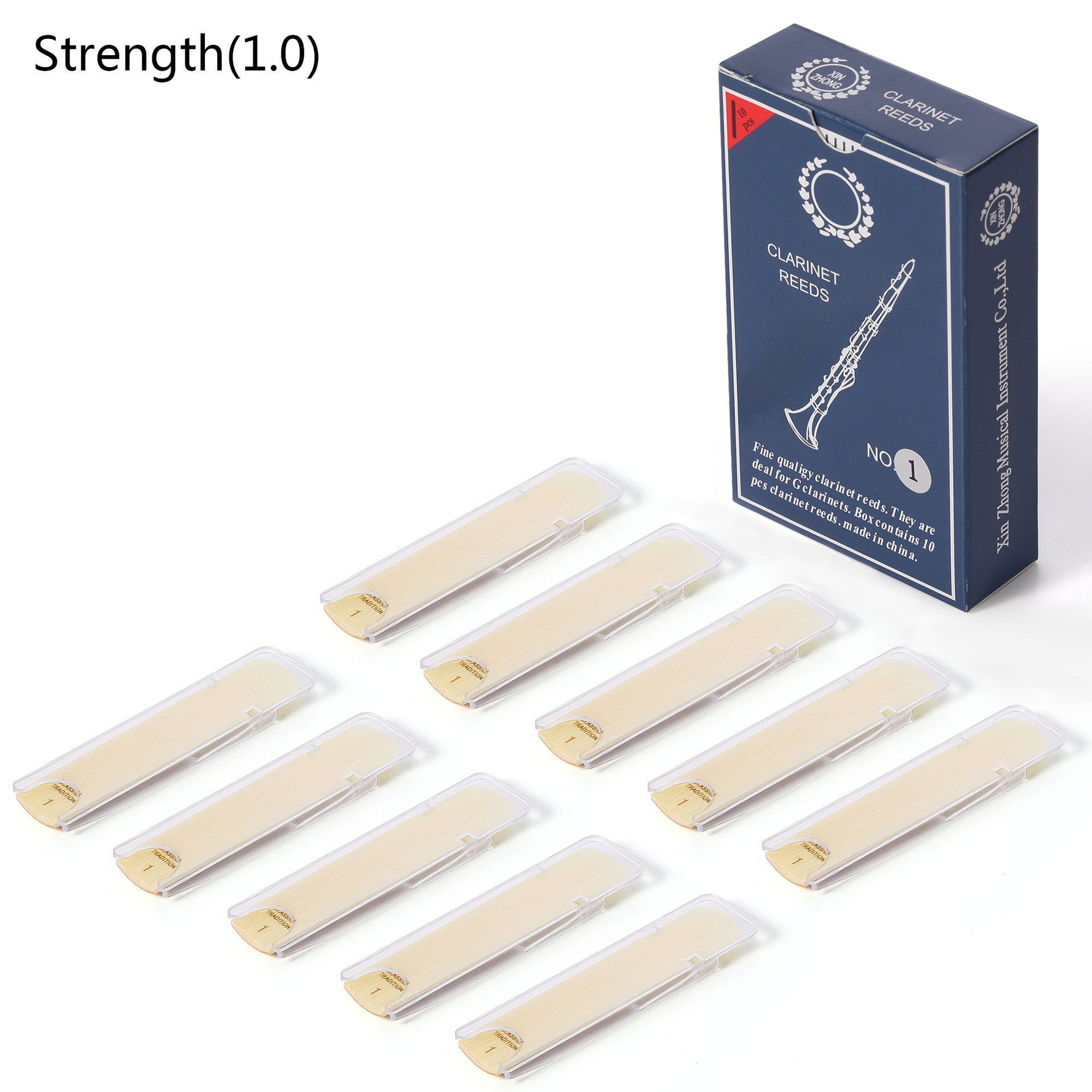 10-piece Clarinet Reeds In Various Hardnesses