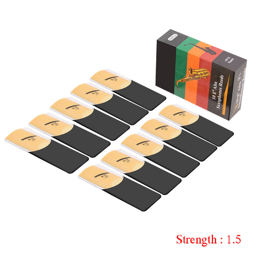 10 Pack Eb Alto Sax Saxophone Reeds Strength 1.5 2.0 2.5 3.0 3.5 4.0 Saxophone Reed Woodwind Instrument Parts Accessories