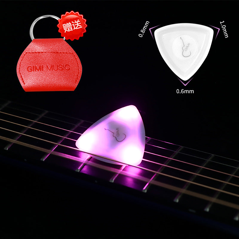 Japanese LED Lightning Touch Luminous Big Triangle Guitar Bass Pick