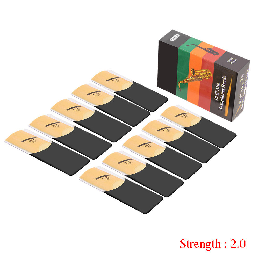 10 Pack Eb Alto Sax Saxophone Reeds Strength 1.5 2.0 2.5 3.0 3.5 4.0 Saxophone Reed Woodwind Instrument Parts Accessories