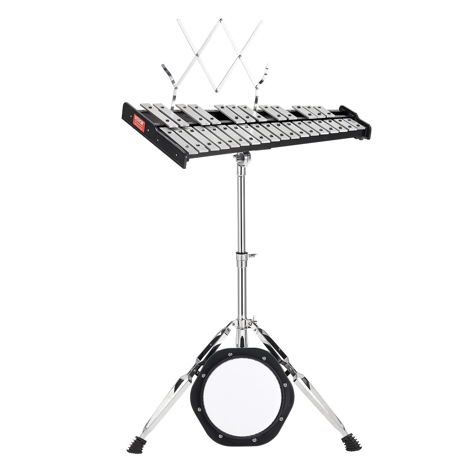 30 Note Glockenspiel Xylophone Bell Kit, Professional Percussion Instrument Set With Mallets, Drum Sticks, Music Stand, 8" Practice Pad, Adjustable Stand And Carrying Bag For Students &amp; Adults