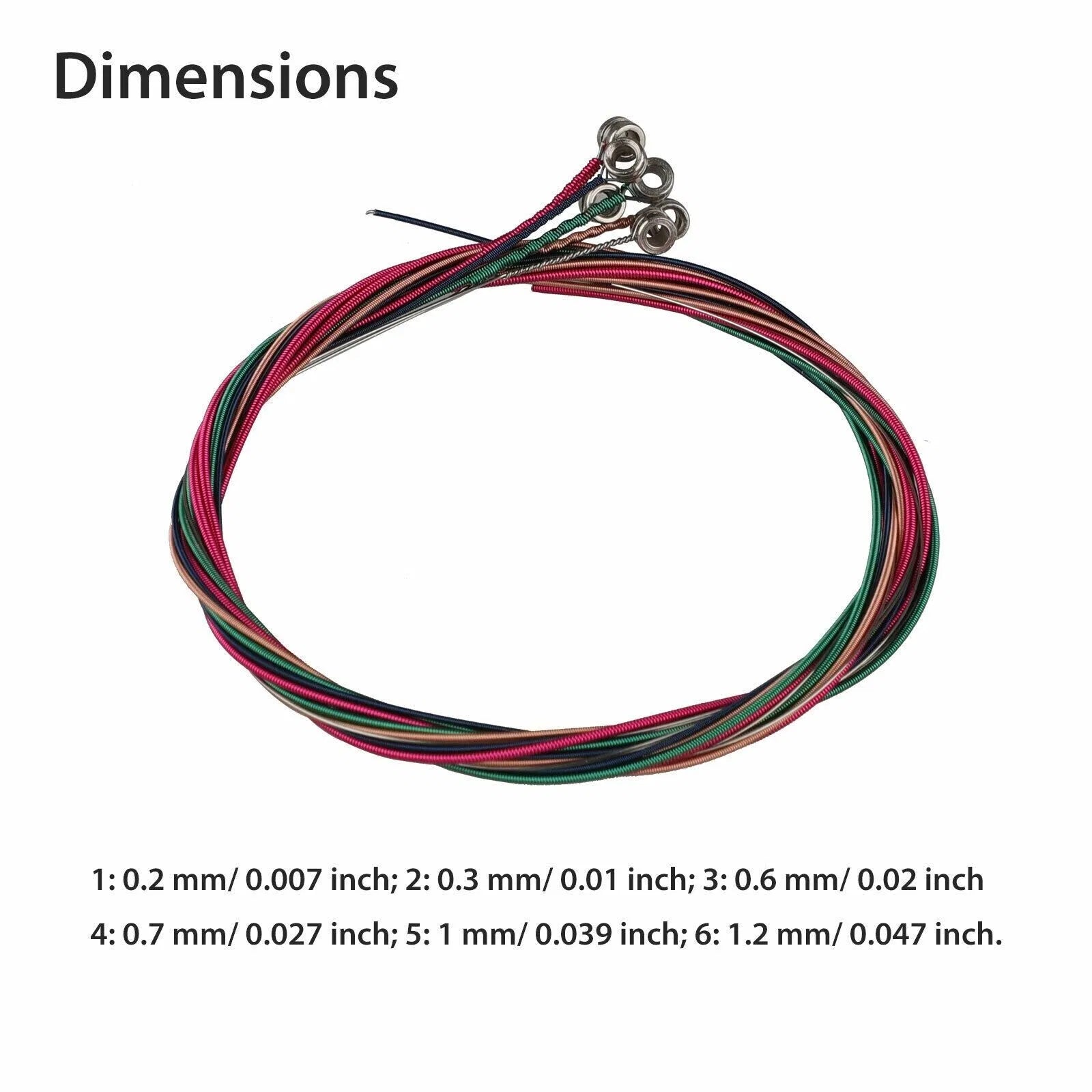3 Sets Of 6 Guitar Strings Replacement Steel String For Acoustic Guitar 1st-6th