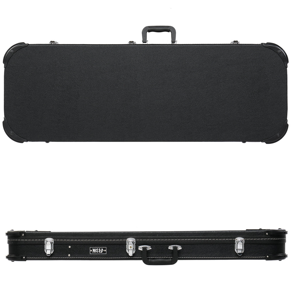 PVC Square Angle Black Electric Guitar Leather Box
