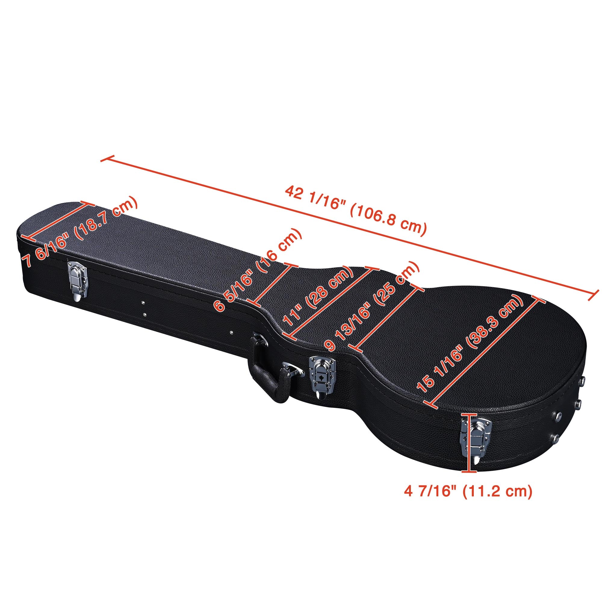 Folk Guitar Outer Box, Made Of Hard Plywood Wrapped In PU Leather, Not Shipped On Weekends