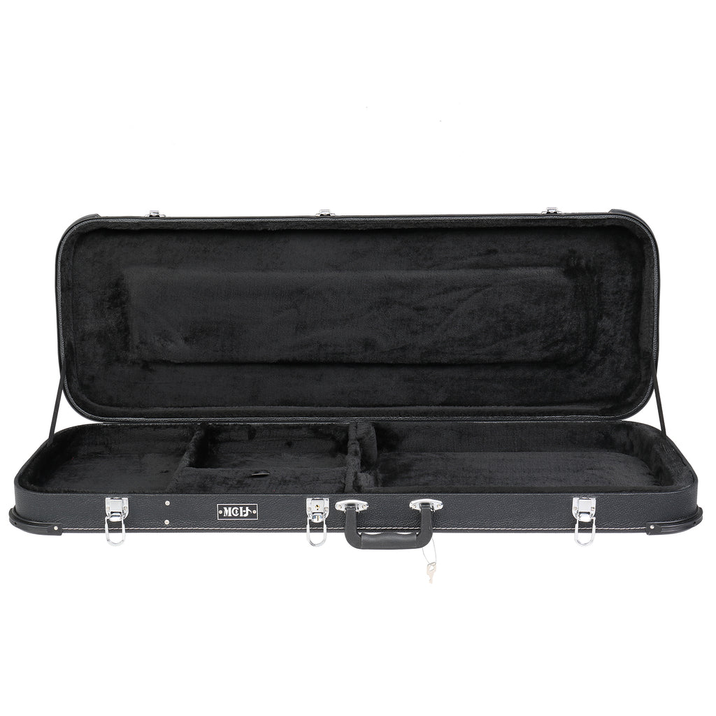 PVC Square Angle Black Electric Guitar Leather Box