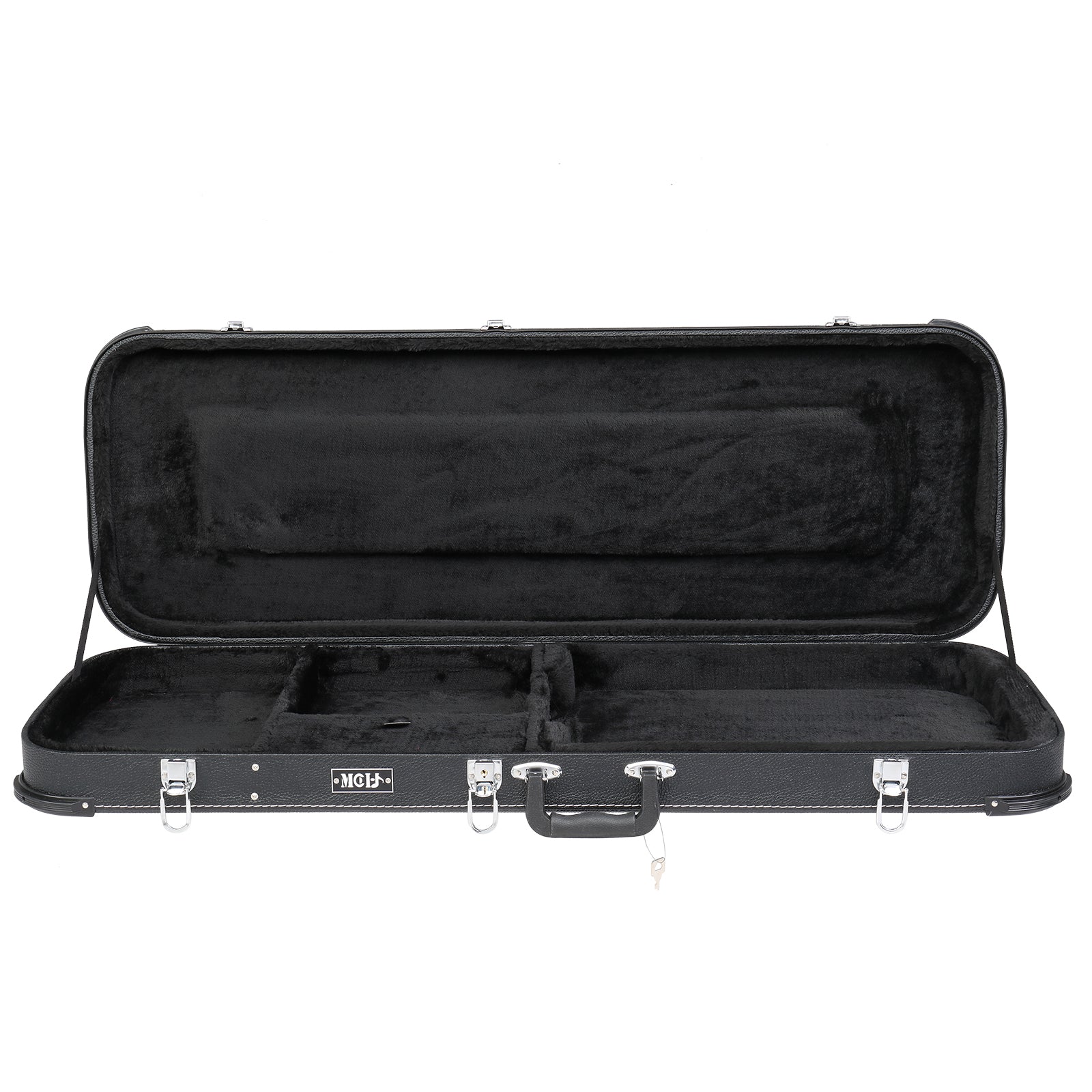 PVC Square Angle Black Electric Guitar Leather Box