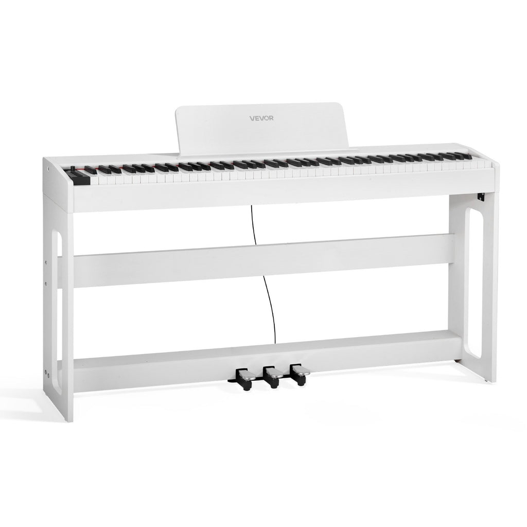 Weighted Digital Piano 88 Keys Full-Weighted E-Piano Keyboard With Furniture Stand Power Adapter