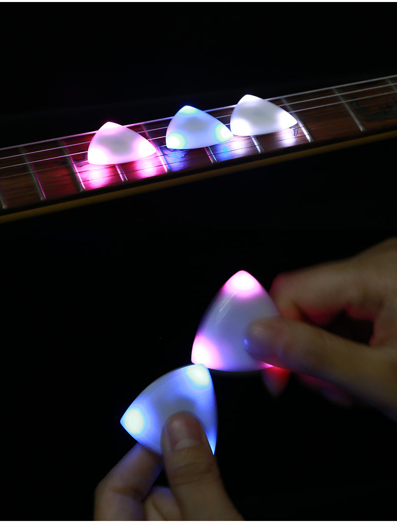Japanese LED Lightning Touch Luminous Big Triangle Guitar Bass Pick