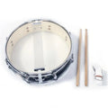 13x3.5 Inch Professional Snare Drum Drumsticks Drum Key Strap Set Black