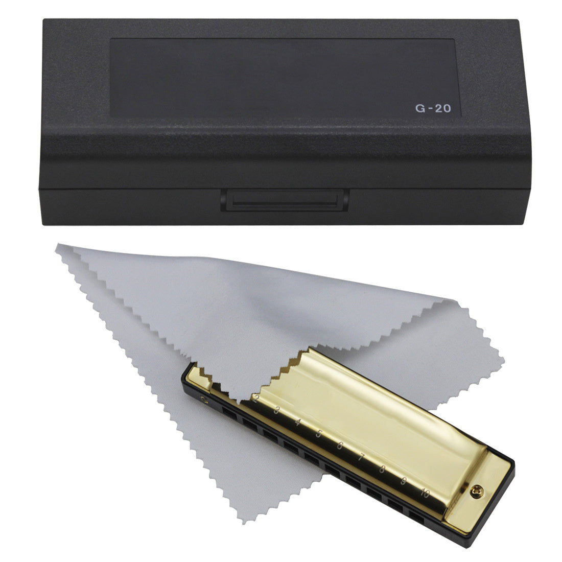 10 Hole 20 Tone G Harmonica Plastic Box Playing Instrument