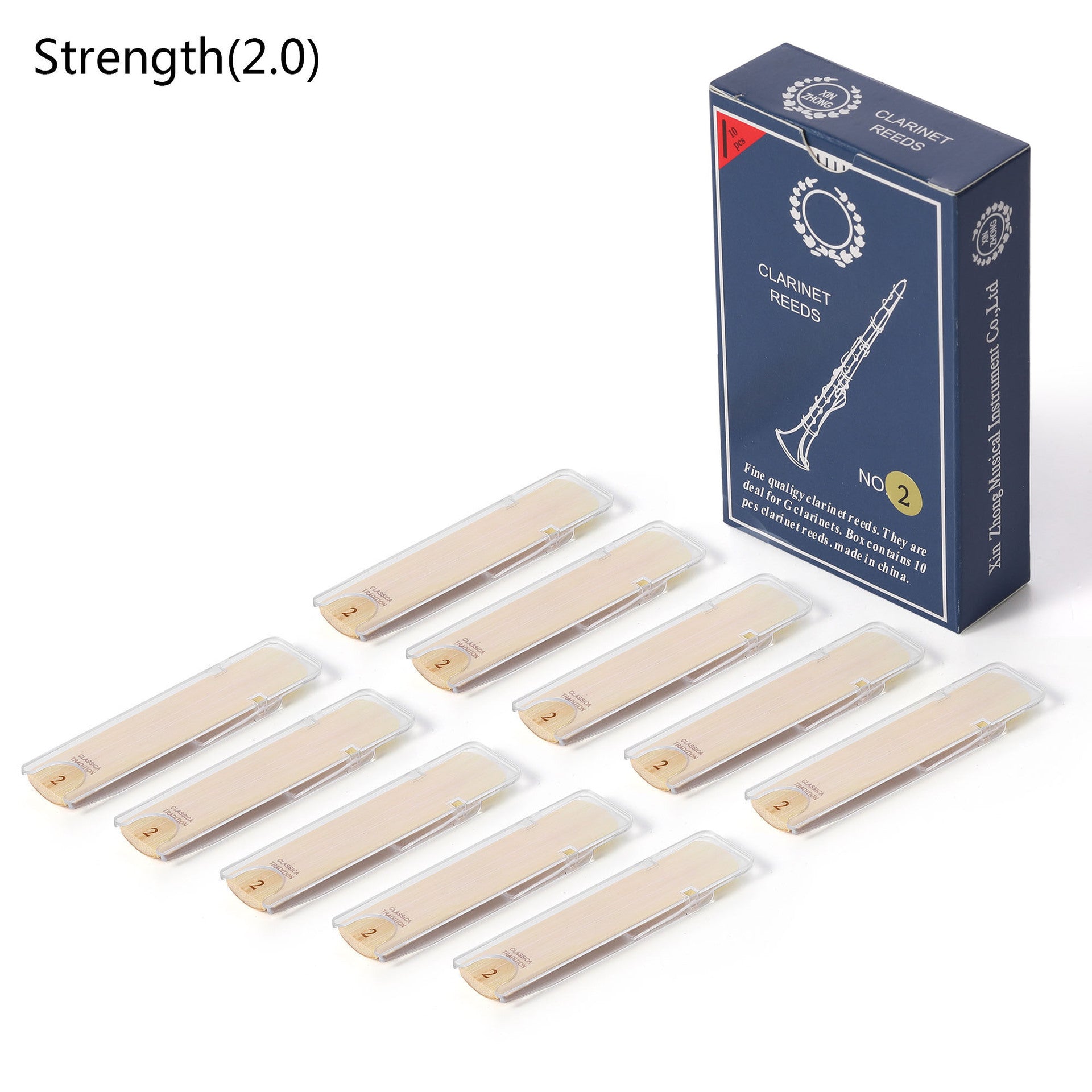 10-piece Clarinet Reeds In Various Hardnesses