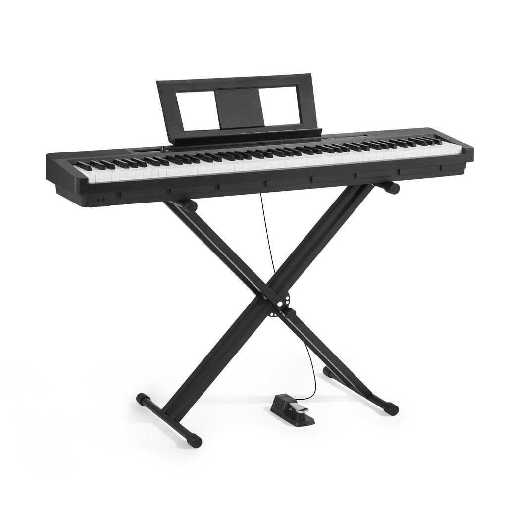 Digital Piano 88 Keys Full-Weighted E-Piano Dual Keyboard & Speakers With X-Stand Sustain Pedal