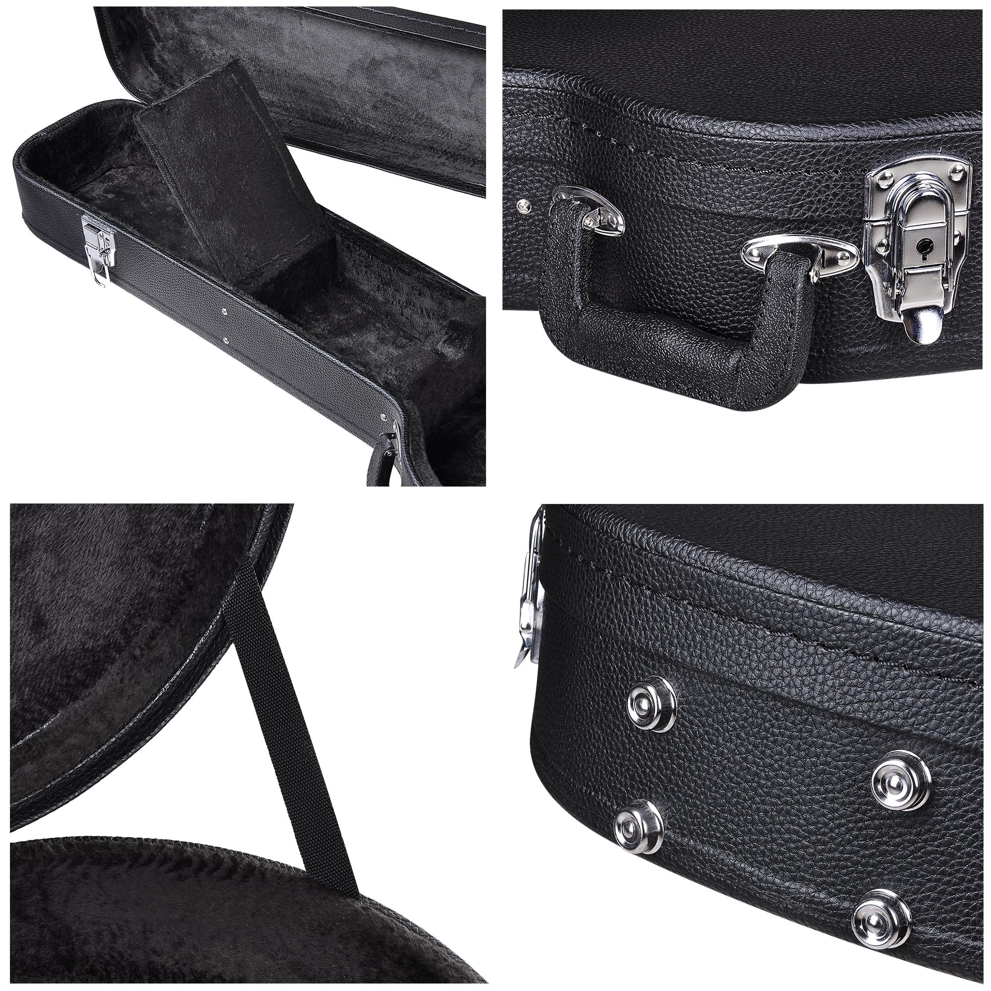 Folk Guitar Outer Box, Made Of Hard Plywood Wrapped In PU Leather, Not Shipped On Weekends