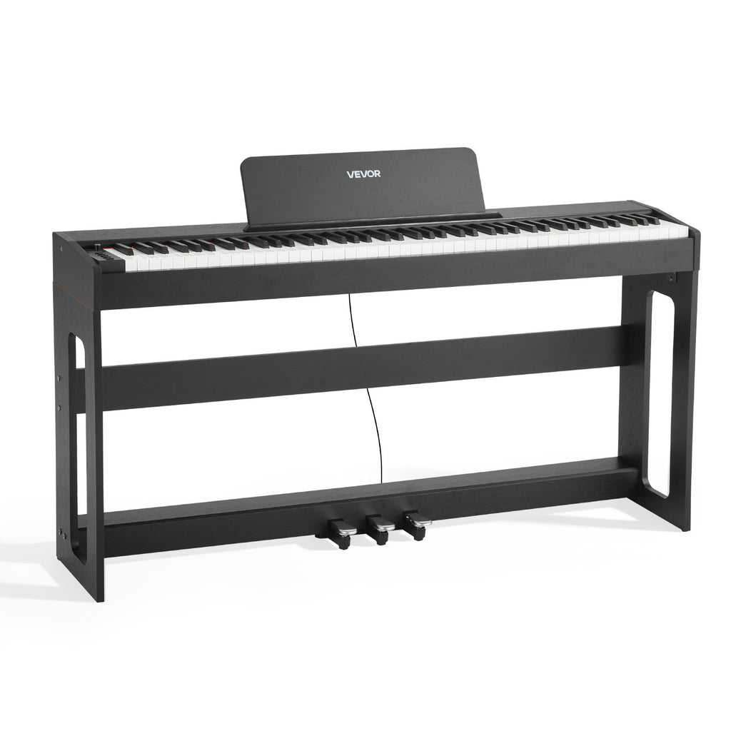 Digital Piano 88 Keys Full-Weighted Touch-Sensitive E-Piano With Furniture Stand Power Adapter