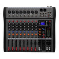 CT8 Professional 8-way Mixer USB With Bluetooth Monitor DJ Console Audio Mixer