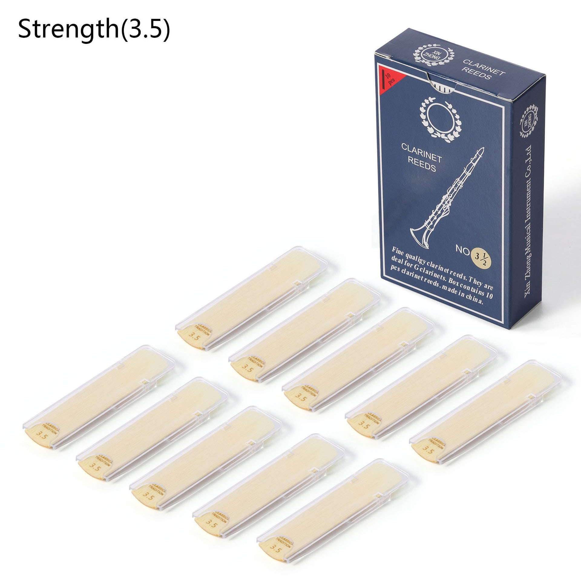 10-piece Clarinet Reeds In Various Hardnesses