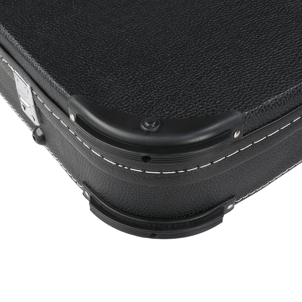 PVC Square Angle Black Electric Guitar Leather Box