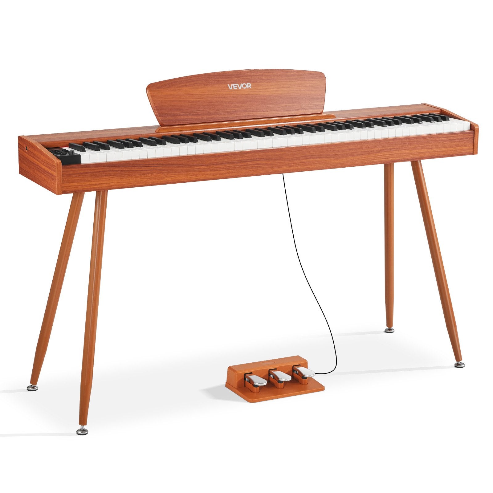 Digital Piano 88 Keys Full-Weighted Touch-Sensitive E-Piano Keyboard With Music Stand Triple Pedal