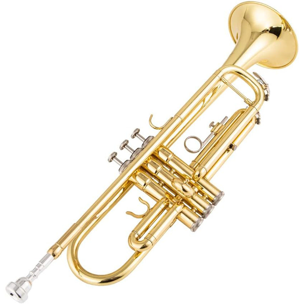 Gold Lacquer Trumpet Musical Instrument B Flat Children's Grade Examination Beginner Musical Instrument