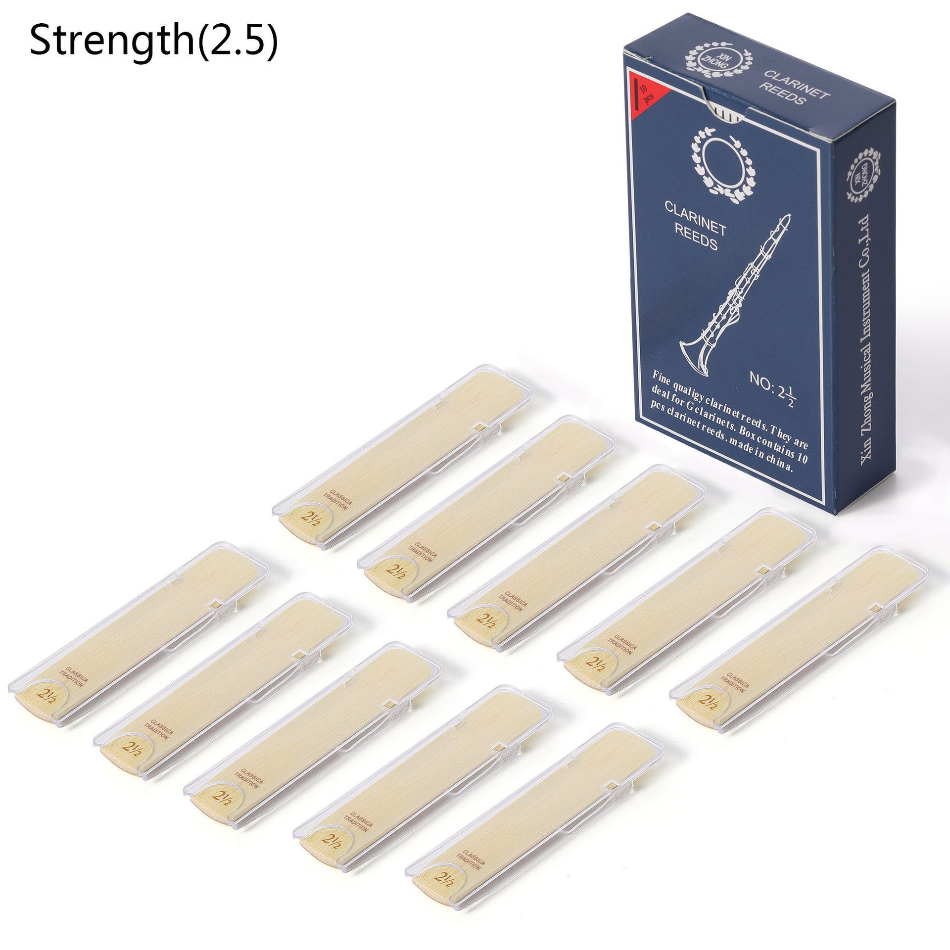 10-piece Clarinet Reeds In Various Hardnesses