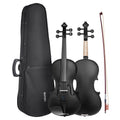Violin 4/4 Full Size For Adults, Violin Fiddle Set For Beginners Student With Hard Case, Rosin, Bow, Shoulder Rest, Bridge, Tuner And Extra Strings, Professional Solidwood Instruments  (Black)