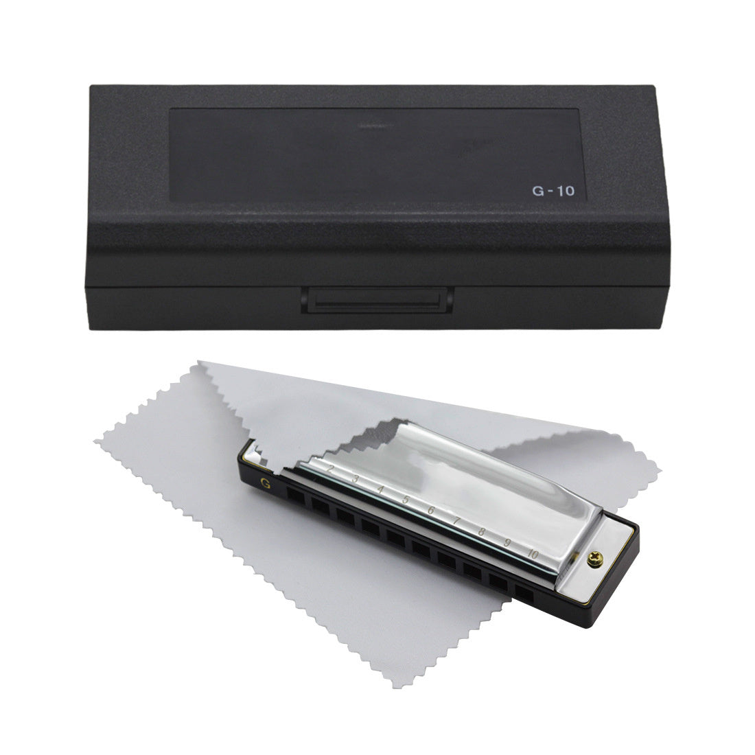 10 Hole 20 Tone G Harmonica Plastic Box Playing Instrument